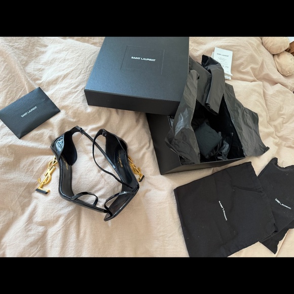 Brand New Saint Laurent Opyum Patent Leather Heels – Size 37 - Picture 1 of 3